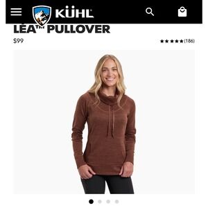 KUHL Lea Pullover Cowl Neck Long Sleeve Heathered Orange Women's M